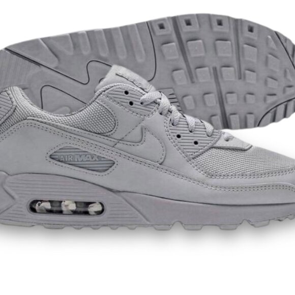 Nike Air Max 90 'Triple Grey' Mens Running Lifestyle Shoes CN8490